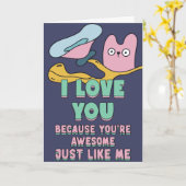 Ich Liebe dich, weil du phantastisch bist, genau w Karte (Gelbe Blume)