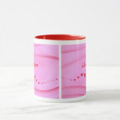 Ich liebe dich, Welle aus roten Herzen personalisi Tasse (Zentrum)