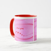 Ich liebe dich, Welle aus roten Herzen personalisi Tasse (Vorderseite Links)