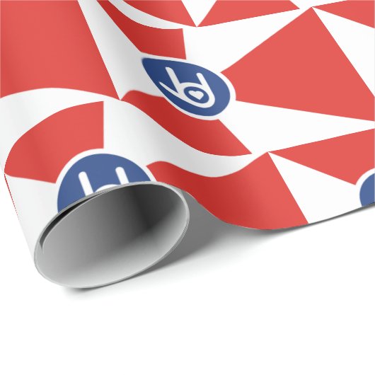 Ich Liebe dich, Wichita Flag Wrapping Paper Geschenkpapier (Rolleneckpunkt)