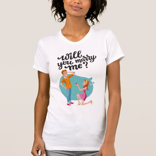 Ich Liebe dich...wirst du mich heiraten? T-Shirt (Vorderseite)