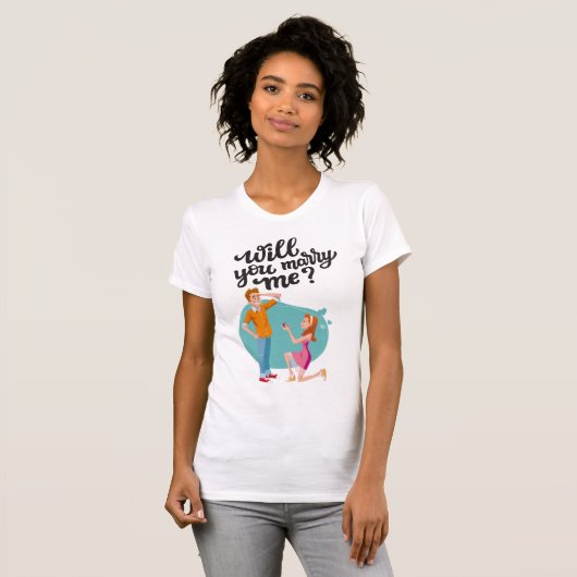 Ich Liebe dich...wirst du mich heiraten? T-Shirt (Vorne ganz)