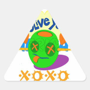 Ich liebe dich XOXO schöne atemberaubende Grafik-T Dreieckiger Aufkleber