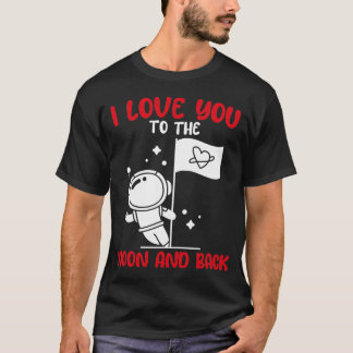 Ich Liebe dich zu den Mond und zurück den sonnigen T-Shirt