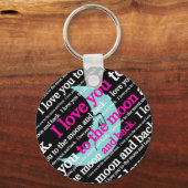 Ich Liebe dich zu den Mond- und Zurück-Geschenken Schlüsselanhänger (Vorderseite)