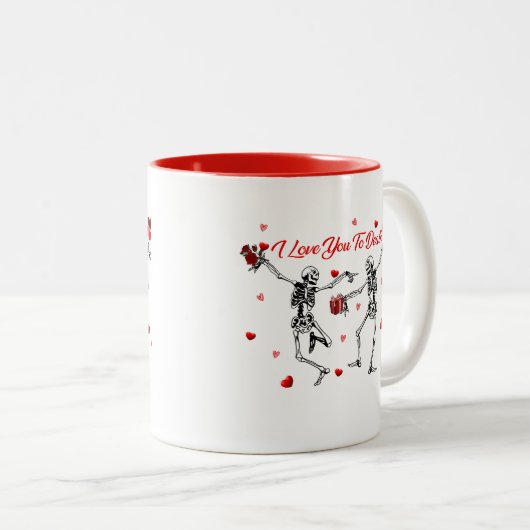 Ich Liebe dich zu Tode Zweifarbige Tasse (VorderseiteRechts)