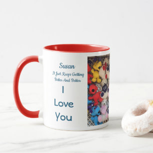 Ich liebe dich zum Jahrestag Personalisiert Tasse
