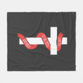 Ich Liebe dich zum Kreuz und zurück Fleecedecke (Vorderseite (Horizontal))