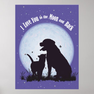 Ich Liebe dich zum Mond-Back-Poster Poster