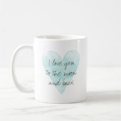 Ich Liebe dich zum Mond und zum Hinterwasserherz Kaffeetasse (Links)