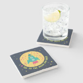 Ich Liebe dich zum Mond und zur Hinterrocketship Steinuntersetzer (Seitenansicht)