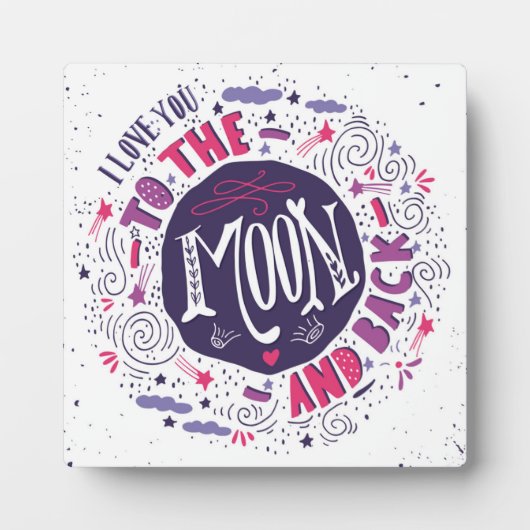 Ich Liebe dich zum Mond und zurück 4 Fotoplatte (Vorderseite)