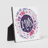 Ich Liebe dich zum Mond und zurück 4 Fotoplatte (Vorderseite)