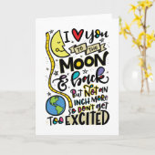 Ich Liebe dich zum Mond und zurück, ABER... Karte (Gelbe Blume)