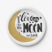 Ich Liebe dich zum Mond und zurück Baby Pappteller (Vorderseite)