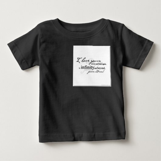 Ich Liebe dich zum Mond und zurück Baby T-shirt (Vorderseite)