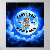 Ich Liebe dich zum Mond und zurück Beagle Poster (Vorne)