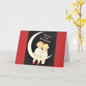 Ich Liebe dich zum Mond und zurück, beliebtes Desi Karte (Gelbe Blume)