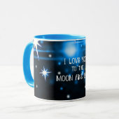 Ich Liebe dich zum Mond und zurück, beliebtes Desi Tasse (Vorderseite Links)