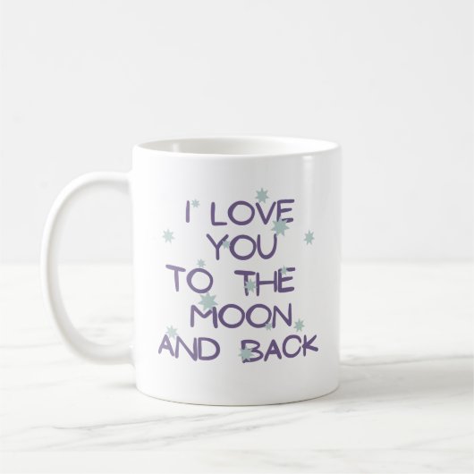 Ich Liebe dich zum Mond und zurück Coffee Tasse (Links)