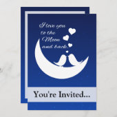 Ich Liebe dich zum Mond und zurück Einladung (Vorne/Hinten)