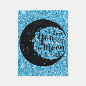 Ich Liebe dich zum Mond und zurück Fleecedecke (Vorderseite)