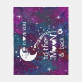 Ich Liebe dich zum Mond und zurück Fleecedecke (Vorderseite)