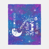 Ich Liebe dich zum Mond und zurück Fleecedecke (Vorderseite)