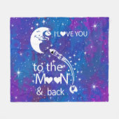 Ich Liebe dich zum Mond und zurück Fleecedecke (Vorderseite (Horizontal))