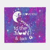 Ich Liebe dich zum Mond und zurück Fleecedecke (Vorderseite (Horizontal))