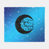 Ich Liebe dich zum Mond und zurück Fleecedecke (Vorderseite (Horizontal))