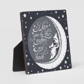 Ich Liebe dich zum Mond und zurück Fotoplatte (Vorderseite)