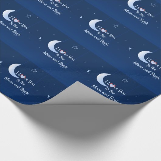 Ich Liebe dich zum Mond und zurück Geschenkpapier (Ecke)