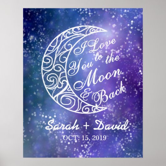 "Ich Liebe dich zum Mond und zurück" Gewohnte Hoch Poster (Vorne)
