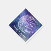 "Ich Liebe dich zum Mond und zurück" Gewohnte Hoch Serviette (Ecke)