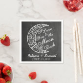 "Ich Liebe dich zum Mond und zurück" Gewohnte Hoch Serviette (Beispiel)