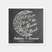 "Ich Liebe dich zum Mond und zurück" Gewohnte Hoch Serviette (Vorderseite)