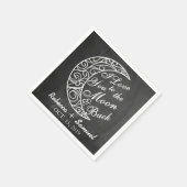 "Ich Liebe dich zum Mond und zurück" Gewohnte Hoch Serviette (Ecke)