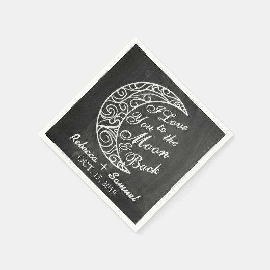 "Ich Liebe dich zum Mond und zurück" Gewohnte Hoch Serviette (Ecke)