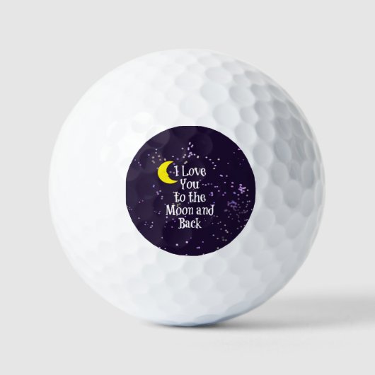Ich Liebe dich zum Mond und zurück Golfball (Vorderseite)
