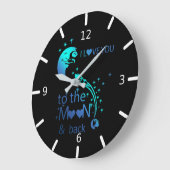Ich Liebe dich zum Mond und zurück Große Wanduhr (Winkel)