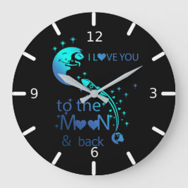 Ich Liebe dich zum Mond und zurück Große Wanduhr