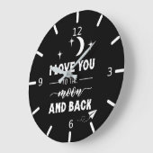Ich Liebe dich zum Mond und zurück Große Wanduhr (Winkel)