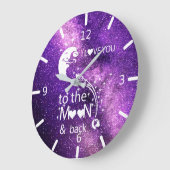 Ich Liebe dich zum Mond und zurück Große Wanduhr (Winkel)