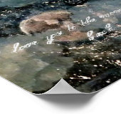 "Ich Liebe dich zum Mond und zurück" Halbglanzpost Poster (Ecke)