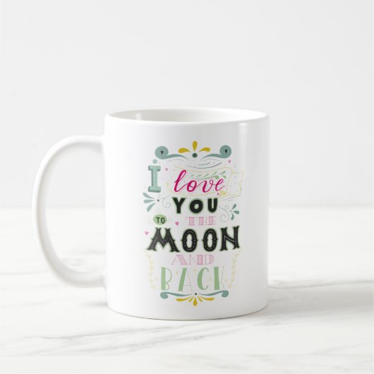 Ich Liebe dich zum Mond und zurück Kaffeetasse (Links)
