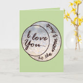 Ich Liebe dich zum Mond und zurück Karte (Gelbe Blume)