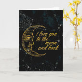 Ich Liebe dich zum Mond und zurück Karte (Gelbe Blume)