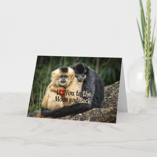 Ich Liebe dich zum Mond und zurück Karte (Vorderseite)
