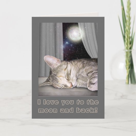 Ich Liebe dich zum Mond und zurück! Karte (Vorderseite)